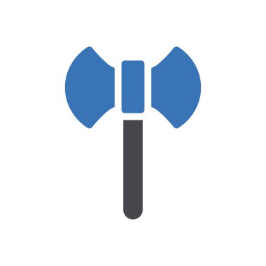 Şeffaf bir arkaplan üzerinde balta vektör illüstrasyonu. Konsept ve grafik tasarımı için birinci sınıf kalite semboller..