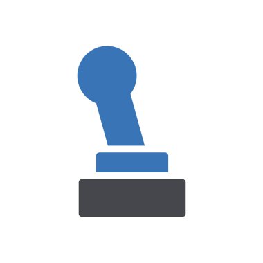 Şeffaf bir arkaplan üzerinde joystick vektör çizimi. Konsept ve grafik tasarımı için özel kalite semboller..