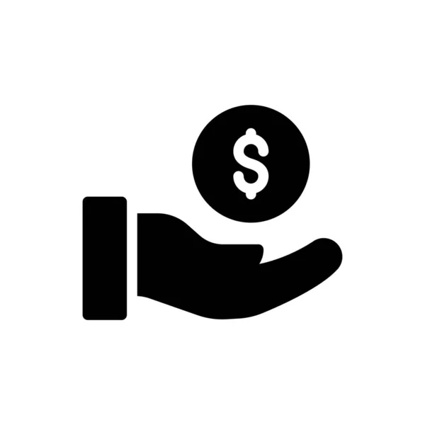 Διανυσματική Απεικόνιση Δολαρίου Διαφανές Φόντο Συμβολισμοί Υψηλής Ποιότητας Εικονίδιο Glyphs — Διανυσματικό Αρχείο