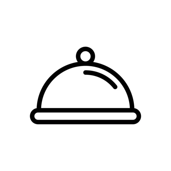 透明背景下的晚餐矢量插图 优质符号 概念和平面设计的细线图标 — 图库矢量图片