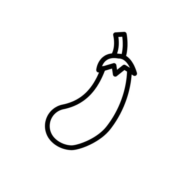 Eggplant Vector Illustration Transparent Background Premium Quality Symbols Thin Line — Stock Vector