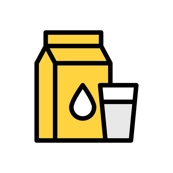 Milk Vector Illustration Transparent Background Premium Quality Symbols Stroke Icon — Stock Vector
