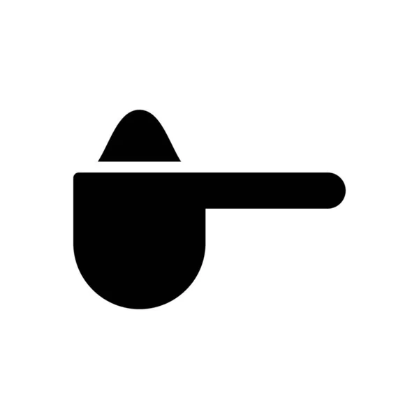 Spoon Sugar Vector Illustration Transparent Background 프리미엄 Symbols Glyphs Icon — 스톡 벡터