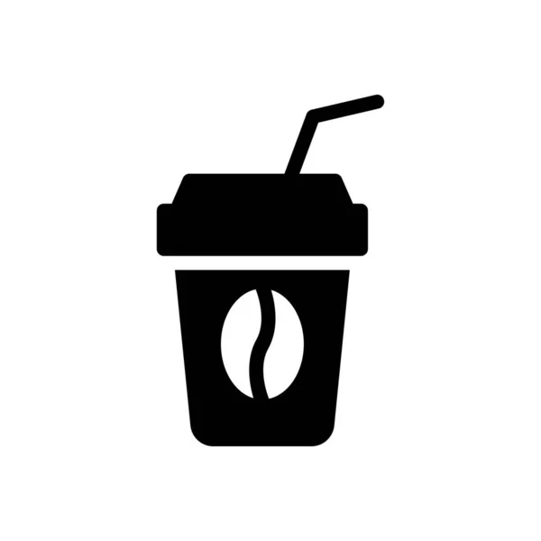 透明背景下的咖啡矢量图解 优质符号 概念和图形设计用的Glyphs图标 — 图库矢量图片