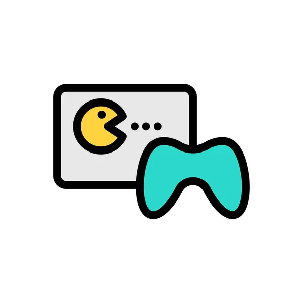 Pacman Векторні Ілюстрації Прозорому Фоні Символи Якості Premium Піктограма Stroke — стоковий вектор