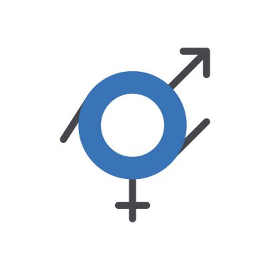 Saydam bir arkaplanda cinsiyet vektör çizimi. Konsept ve grafik tasarımı için özel kalite semboller..