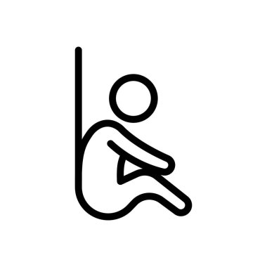 Şeffaf bir arkaplanda zayıf vektör çizimi. Konsept ve grafik tasarımı için ince çizgi simgesi..