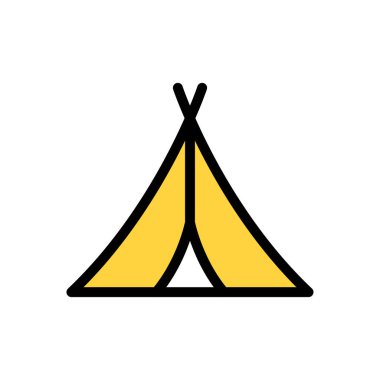 Şeffaf bir arkaplan üzerinde çadır vektör illüstrasyonu. Konsept ve grafik tasarımı için birinci sınıf kalite simgeler..