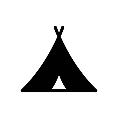 Şeffaf bir arkaplan üzerinde çadır vektör çizimi. Konsept ve grafik tasarımı için özel kalite semboller.. 