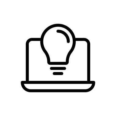 Şeffaf bir arkaplan üzerinde fikir vektör çizimi. Premium kalite semboller. Konsept ve grafik tasarım için ince çizgi simgesi.