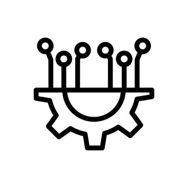 Şeffaf bir arkaplan üzerindeki vektör illüstrasyonunu yapılandırın. konsept ve grafik tasarım için ince çizgi simgesi.