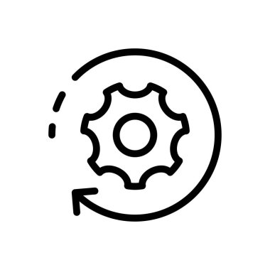 Şeffaf bir arkaplan üzerine vektör illüstrasyonunu yeniden yükle. Premium kalite sembolleri. Konsept ve grafik tasarım için ince çizgi simgesi.