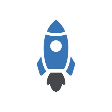 Şeffaf bir arkaplan üzerinde roket vektör çizimi. Konsept ve grafik tasarım için özel kalite semboller..