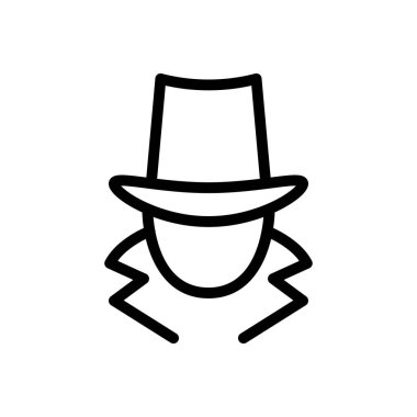 Şeffaf bir arkaplan üzerinde dedektif vektör çizimi. Premium kalite semboller. Konsept ve grafik tasarım için ince çizgi simgesi..