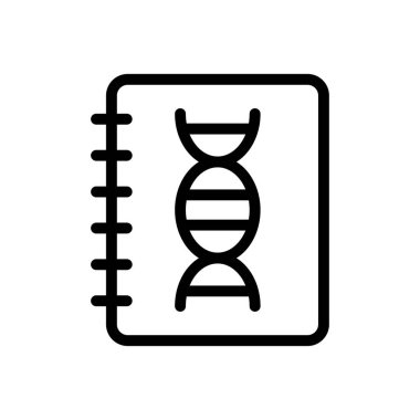 Saydam bir arkaplanda DNA vektör çizimi. Premium kalite semboller. Konsept ve grafik tasarım için ince çizgi simgesi. 