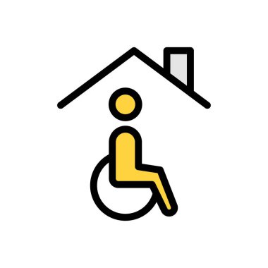 Saydam bir arkaplan üzerinde tekerlekli sandalye vektör çizimi. Konsept ve grafik tasarımı için birinci sınıf kalite semboller.. 