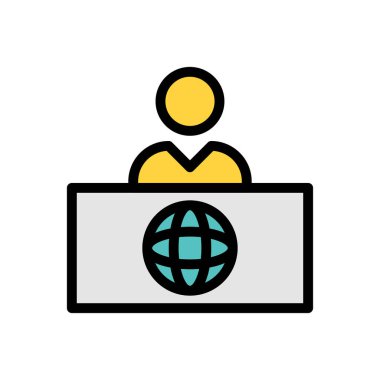 Saydam bir arkaplan üzerinde haber vektörü illüstrasyonu. Konsept ve grafik tasarımı için premium kalite simgeleri..