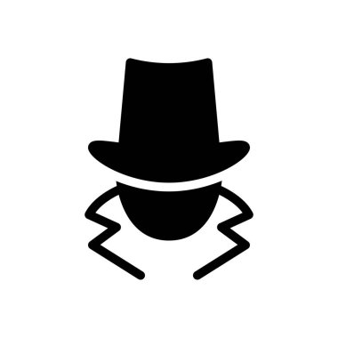 Şeffaf bir arkaplan üzerinde detektif vektör çizimi. Konsept ve grafik tasarım için özel kalite semboller.. 