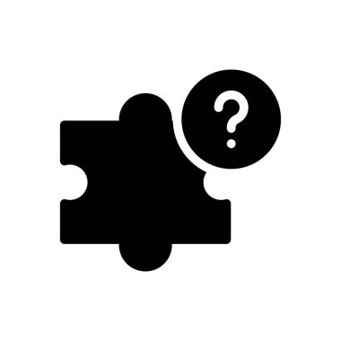 Şeffaf bir arkaplan üzerindeki bulmaca vektör çizimi. Konsept ve grafik tasarımı için özel kalite semboller.. 