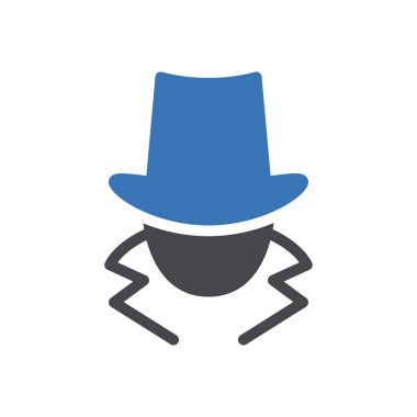 Şeffaf bir arkaplan üzerinde detektif vektör çizimi. Konsept ve grafik tasarım için özel kalite semboller.. 