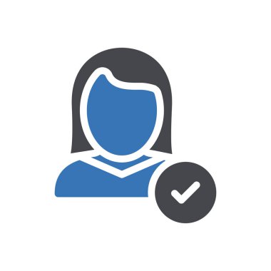 Saydam bir arkaplanda kadın vektör illüstrasyonu. Konsept ve grafik tasarım simgeleri.. 