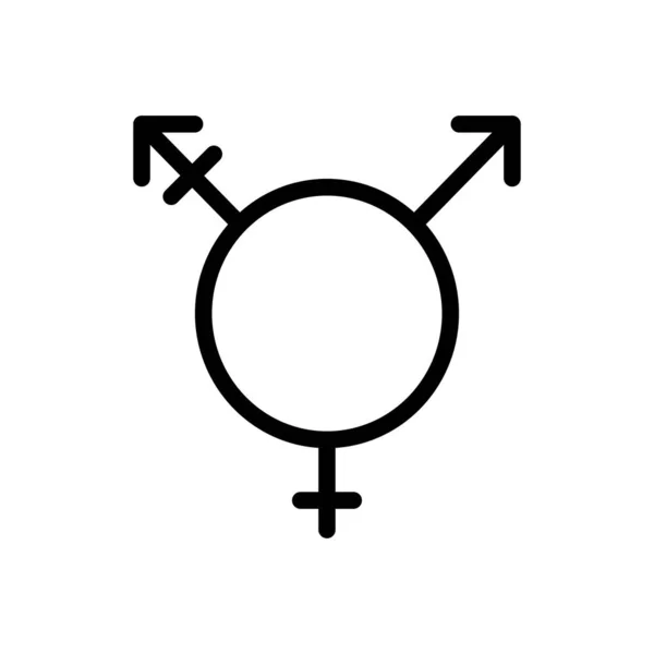 Gender Vektor Illustration Auf Transparentem Hintergrund Hochwertige Symbole Thin Line — Stockvektor