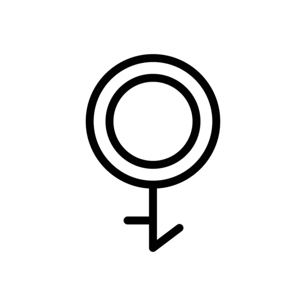 Weibliche Vektordarstellung Auf Transparentem Hintergrund Symbole Premium Qualität Thin Line — Stockvektor