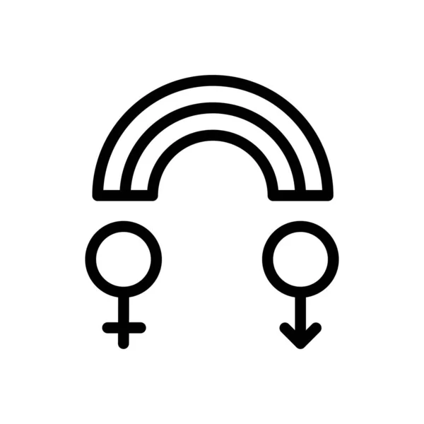 Gender Vector Illustration Transparent Background Premium Quality Symbols Thin Line — 스톡 벡터