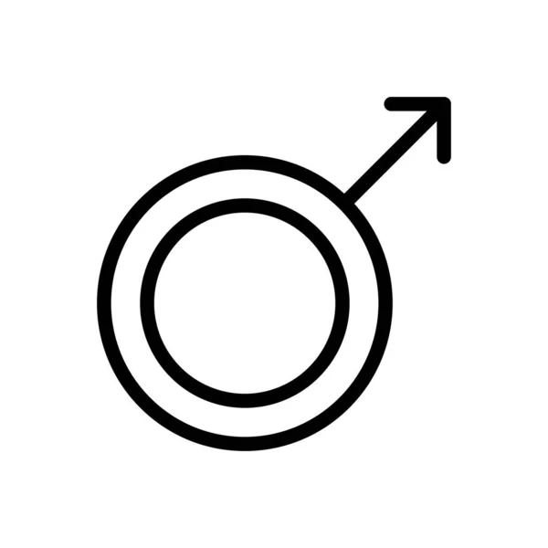 Male Vector Illustration Transparent Background Premium Quality Symbols Thin Line — Stock Vector