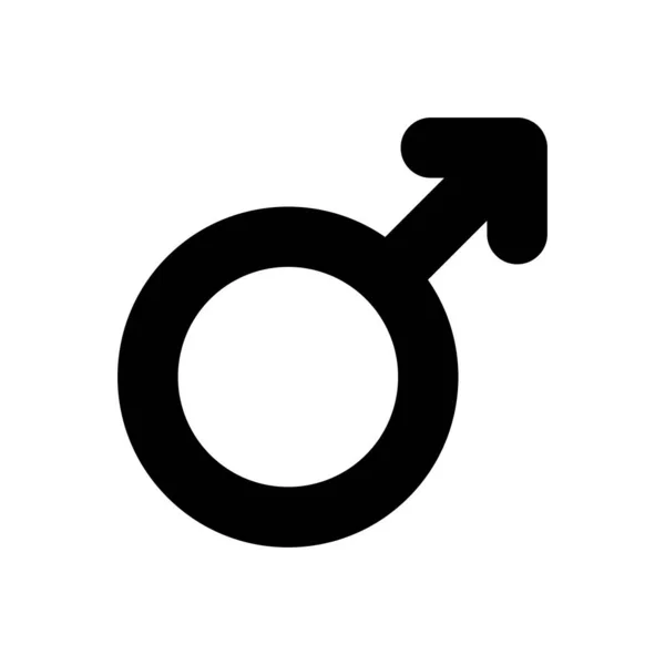 Male Vector Illustration Transparent Background Premium Quality Symbols Glyphs Icon — Stock Vector