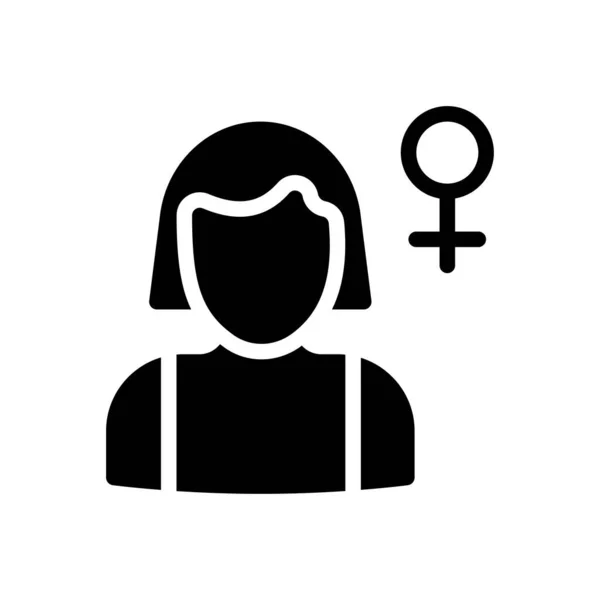 Female Vector Illustration Transparent Background Premium Quality Symbols Glyphs Icon — Stock Vector