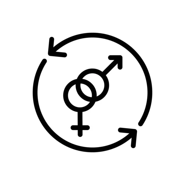 透明背景下的性别矢量图解 高级质量符号 概念和图形设计的Glyphs图标 — 图库矢量图片
