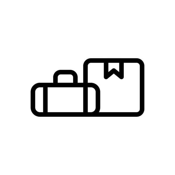 Korte Koffer Vector Illustratie Een Transparante Achtergrond Premium Kwaliteit Symbolen — Stockvector