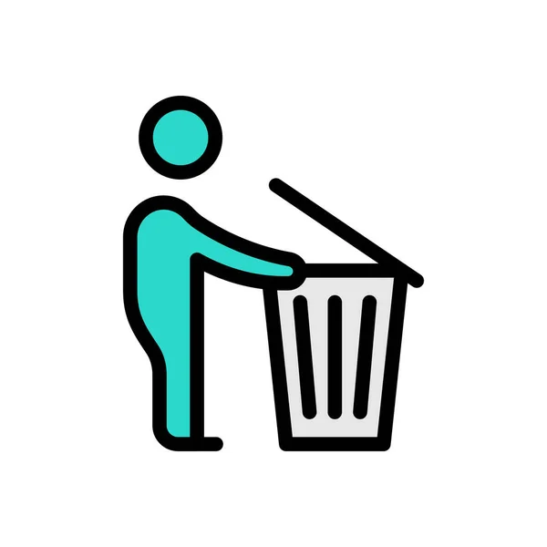 Trash Vektor Illustration Auf Transparentem Hintergrund Hochwertige Symbole — Stockvektor