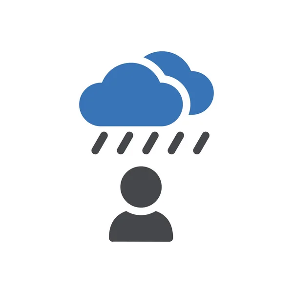 Regen Vektor Illustration Auf Einem Transparenten Hintergrund Premium Qualität Symbole — Stockvektor