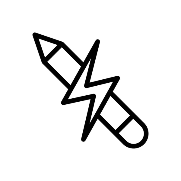 Bleistift Power Vektor Illustration Auf Transparentem Hintergrund Hochwertige Symbole Thin — Stockvektor