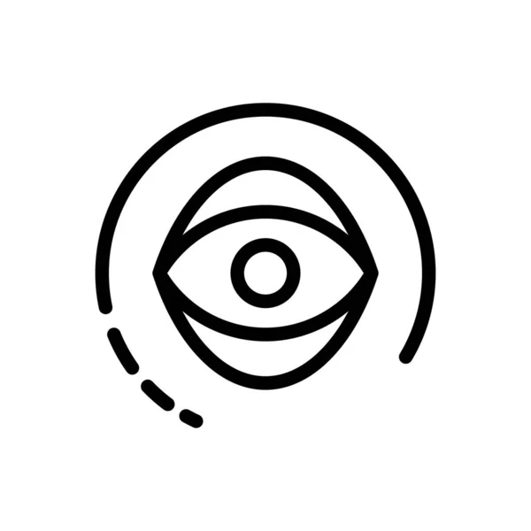 그라운드에 Eye Vector Premium Quality Symbols Thin Line Icon Concept — 스톡 벡터