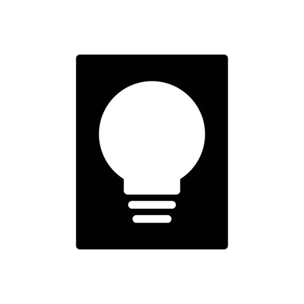 Лампочка Векторна Ілюстрація Прозорому Фоні Символи Якості Премій Піктограма Гліфів — стоковий вектор