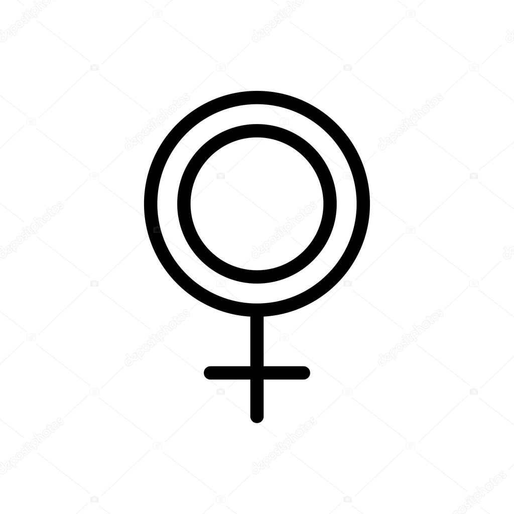 female vector illustration on a transparent background.Premium quality symbols.Thin line icon for concept and graphic design.