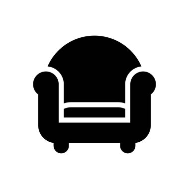 Şeffaf bir arkaplan üzerinde koltuk vektör çizimi. Konsept ve grafik tasarım simgeleri için kaliteli semboller..