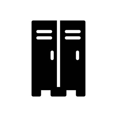 Saydam bir arkaplan üzerindeki dolap vektör çizimi. Konsept ve grafik tasarımı için mükemmel kalite semboller..