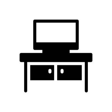 Şeffaf bir arkaplan üzerinde TV tablosu çizimi. Konsept ve grafik tasarımı için özel kalite semboller..