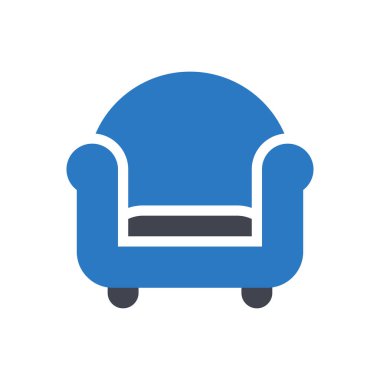 Şeffaf bir arkaplan üzerinde koltuk vektör çizimi. Konsept ve grafik tasarım simgeleri için kaliteli semboller..