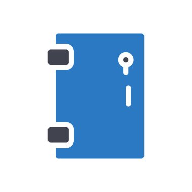 Şeffaf bir arkaplan üzerinde kapı kilidi vektör illüstrasyonu. Konsept ve grafik tasarımı için mükemmel kalite semboller..