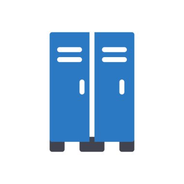 Saydam bir arkaplan üzerindeki dolap vektör çizimi. Konsept ve grafik tasarımı için mükemmel kalite semboller..