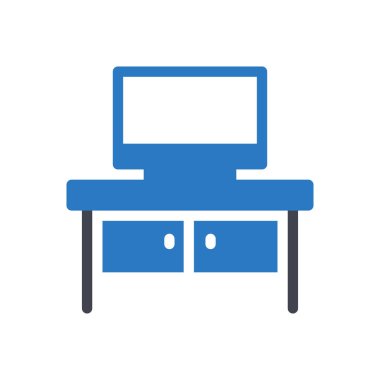 Şeffaf bir arkaplan üzerinde TV tablosu çizimi. Konsept ve grafik tasarımı için özel kalite semboller..