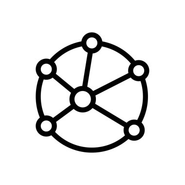 Şeffaf bir arkaplanda bağlantı vektör illüstrasyonu. Konsept ve grafik tasarımı için ince çizgi simgesi..