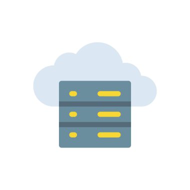 Saydam bir arkaplan üzerinde bulut sunucusu çizimi. Konsept ve grafik tasarım için premium kalitesi simgeleri..