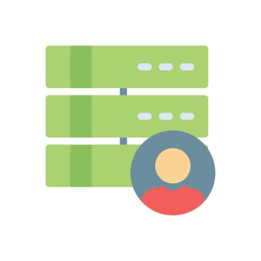 Şeffaf bir arkaplan üzerinde sunucu vektör illüstrasyonu. Konsept ve grafik tasarımı için kaliteli kalite simgeleri..