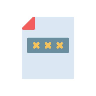 Şeffaf bir arkaplan üzerinde dosya parola vektör illüstrasyonu. Konsept ve grafik tasarımı için birinci sınıf kalite simgeler..